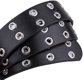 img 2 attached to Sportmusies Double Grommets Leather Fashion Women's Accessories for Belts
