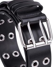 img 3 attached to Sportmusies Double Grommets Leather Fashion Women's Accessories for Belts