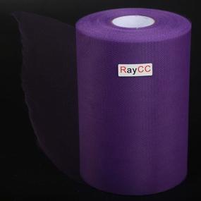 img 1 attached to 🎀 6 Inch x 100 Yards Tulle Roll Spool for Wedding Party Decorations - Purple