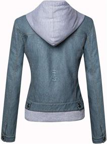 img 3 attached to Chouyatou Womens Denim Performance Fleece Leather Women's Clothing and Coats, Jackets & Vests