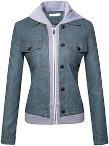 img 4 attached to Chouyatou Womens Denim Performance Fleece Leather Women's Clothing and Coats, Jackets & Vests