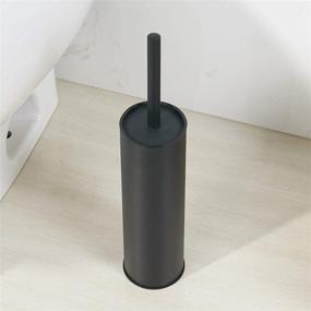 img 1 attached to 🚽 Stainless Steel Toilet Bowl Brush - BGL Solid 304 Handle Scrubber with Holder (Matte Black)