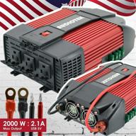 audiotek 2000w power inverter: high-performance dc 12v to ac 110v car converter with usb charging port logo