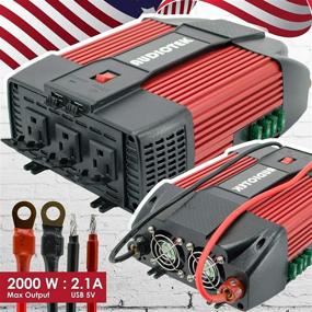 img 4 attached to Audiotek 2000W Power Inverter: High-Performance DC 12V to AC 110V Car Converter with USB Charging Port