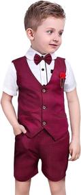 img 4 attached to Nwada Toddler Burgundy Wedding Outfits Boys' Clothing and Suits & Sport Coats