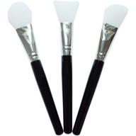 scivokaval set of 3 silicone facial masks brushes with long handle – hairless moisturizer & mud mask applicator tools for soft & effortless application of face masks, body mud, clay, charcoal mixed masks | black logo