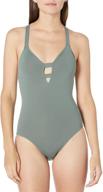 👙 seafolly women's active deep v plunge maillot: sleek and stylish one piece swimsuit logo