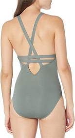 img 2 attached to 👙 Seafolly Women's Active Deep V Plunge Maillot: Sleek and stylish One Piece Swimsuit