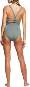 img 1 attached to 👙 Seafolly Women's Active Deep V Plunge Maillot: Sleek and stylish One Piece Swimsuit