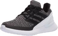 👟 adidas rapidarun: black grey girls' athletic shoes - unisex design logo