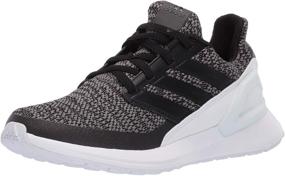 img 4 attached to 👟 Adidas RapidaRun: Black Grey Girls' Athletic Shoes - Unisex Design