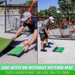 img 1 attached to GoSports SWINGSPOT Golf Swing Impact Training Mat: Detect & Correct Slices, Hooks, and More with Club Path Visualization