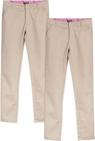 img 4 attached to U S Polo Assn School Uniform Girls' Clothing for Pants & Capris