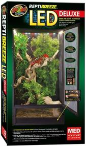 img 3 attached to 🦎 Ultimate Enclosure: Discover the Zoo Med ReptiBreeze LED Deluxe Open Air Aluminum Screen Habitat