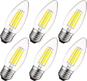 img 4 attached to 💡 Luxrite Candelabra Dimmable LED Filament Bulb