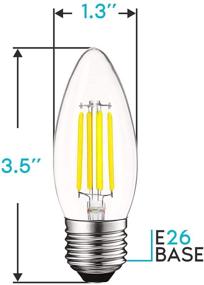 img 2 attached to 💡 Luxrite Candelabra Dimmable LED Filament Bulb