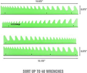 img 3 attached to Организуйтесь с помощью OEMTOOLS 22217 Магнитного крепления для гаечного ключа из 4 частей - зеленый.