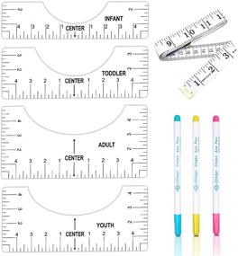 img 4 attached to 👕 ADHO T-Shirt Ruler Guide Set: Perfect Alignment for Vinyl, Sublimation & More with Measuring Ruler - Adult, Youth, Toddler, Infant Sizes Included