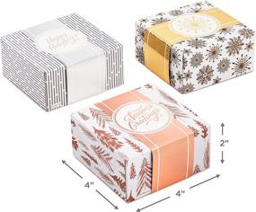 img 2 attached to 🎁 Hallmark 4" Small Metallic Gift Box Set - Perfect for Christmas, Hanukkah, Winter Solstice, Weddings!