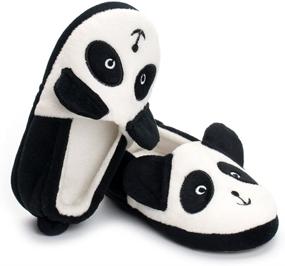 img 2 attached to Estamico Toddler Boy's Cozy Plush Slippers | Cartoon Warm Winter House Shoes