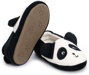 img 1 attached to Estamico Toddler Boy's Cozy Plush Slippers | Cartoon Warm Winter House Shoes