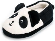 estamico toddler boy's cozy plush slippers | cartoon warm winter house shoes logo