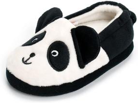 img 4 attached to Estamico Toddler Boy's Cozy Plush Slippers | Cartoon Warm Winter House Shoes