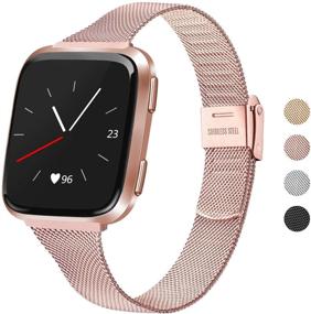 img 4 attached to Замена ремешка Meliya Compatible Fitbit из нержавеющей стали