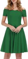 👗 womens vintage shoulder v neck cl020 1: stylish women's clothing and dresses for a classic look logo