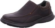 clarks cotrell loafers brown leather men's shoes logo