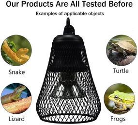 img 1 attached to 🔆 Reptile Heat Lamp Cap for Reptiles - UVA UVB Turtle Heating Light Dome Cover for Tortoise Lizards Snake in Terrarium - Includes 1 Lamp Cap Cover + 3x 25W Bulbs + 1 Clip + 1 Tweezer