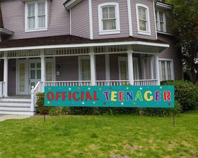 img 4 attached to 🎉 Premium Official Teenager Banner: Massive 13th Birthday Party Sign & Happy 13 Years Old Birthday Banner