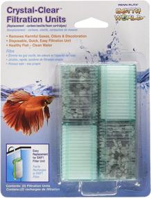 img 2 attached to Penn-Plax Small World Aquarium Filter & Filter Kit with Replacement Cartridges - Effective Bio Sponge, Carbon, and Zeolite Crystals - Ideal for Freshwater and Saltwater Setups