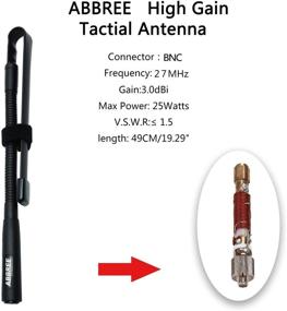 img 1 attached to BNC Gooseneck Antenna - ABBREE 27MHz - 19.29 Inch, Foldable - Tactical CB Antenna for Midland, Cobra, Uniden Portable Two Way Radio