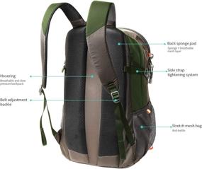 img 2 attached to Ennoven Camping Daypack: Water-Resistant Backpack for Outdoor Adventures