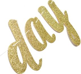 img 1 attached to 🎉 JustParty Oh Happy Day Gold Glitter Banner: Perfect for Birthdays, Weddings, Gender Reveals, Baby Showers, Retirement, and Congratulations Parties!