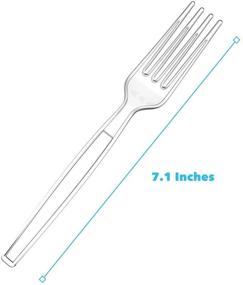 img 2 attached to 🍽️ Premium 120-Piece Zeppoli Clear Plastic Fork Set – High-Quality Disposable Cutlery Utensil Set – Ultra Clear Plastic Forks – Chinet Branded Utensils