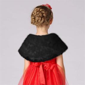 img 2 attached to Stylish Fakeface Shoulder Bridesmaid Tippet Capelet: Perfect Girls' Accessory for Cold Weather