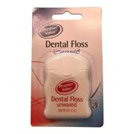 premier value dental floss unwaxed oral care logo