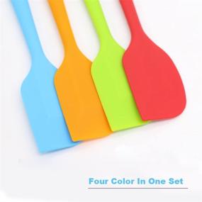 img 3 attached to 🍳 Premium Silicone Spatula Set - 4-Piece Heat-Resistant Non-Stick Spatulas with Stainless Steel Core