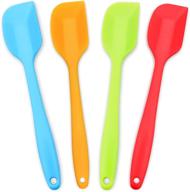 🍳 premium silicone spatula set - 4-piece heat-resistant non-stick spatulas with stainless steel core logo