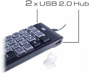 img 3 attached to 💻 ELSRA USB Wired ControlPad PK-2068 - Black (23 Key, 2-Level Programmable, 2 USB Hub) for Windows - Numeric Keypad with Programming Capabilities