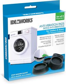 img 1 attached to 🔇 Ideaworks JB6368 Anti-Vibration Pads for Washing Machines - 1-pack, Black, 4 Count: Reduce Noise and Vibrations!