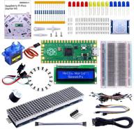 🛠️ гикпи raspberry pi pico базовый стартовый набор с raspberry pi pico, платой для экспериментов, модулем i2c 1602 lcd дисплея и 9g микросервоприводом для начинающих и программистов raspberry pi логотип