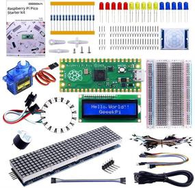 img 4 attached to 🛠️ ГикПи Raspberry Pi Pico Базовый стартовый набор с Raspberry Pi Pico, платой для экспериментов, модулем I2C 1602 LCD дисплея и 9g микросервоприводом для начинающих и программистов Raspberry Pi