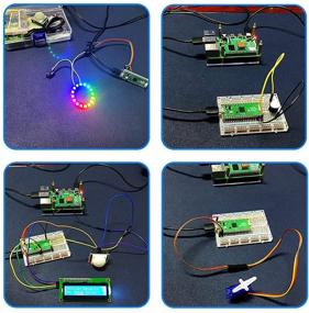 img 1 attached to 🛠️ ГикПи Raspberry Pi Pico Базовый стартовый набор с Raspberry Pi Pico, платой для экспериментов, модулем I2C 1602 LCD дисплея и 9g микросервоприводом для начинающих и программистов Raspberry Pi