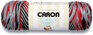🧶 caron simply soft yarn, 5 oz, red camo, 5 fl oz logo