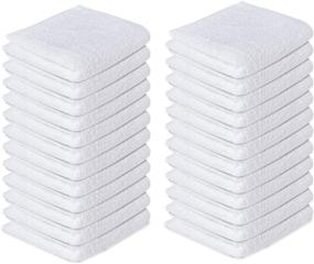 img 4 attached to 🧺 Pack of 24 Cotton Terry Towel Cleaning Cloths, White, 14"x17" - 100% Cotton Terry Cloth Bar Rags Towels for Multi-Purpose Cleaning, Highly Absorbent for Auto Detailing or Painters