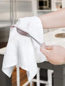 img 2 attached to 🧺 Pack of 24 Cotton Terry Towel Cleaning Cloths, White, 14"x17" - 100% Cotton Terry Cloth Bar Rags Towels for Multi-Purpose Cleaning, Highly Absorbent for Auto Detailing or Painters