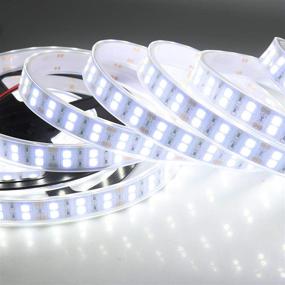 img 1 attached to LEDENET 5M Double Row 600LEDs SMD 5050 LED Flexible Strip Lighting - DC 12V Cold Cool White Waterproof - Ideal for Outdoor Use